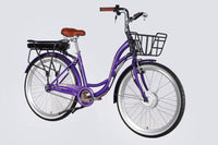 Велосипед з електроприводом 26" ST Dorozhnik eAQUAMARINE BH рама-17" 36B 13А*г 500Вт фіолетовий з кошиком 2026
