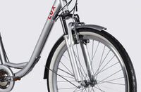 Велосипед з електроприводом 26" ST Dorozhnik eLUX Vbr FR рама-17" 36B 13А*г 500Вт срiблястий 2026