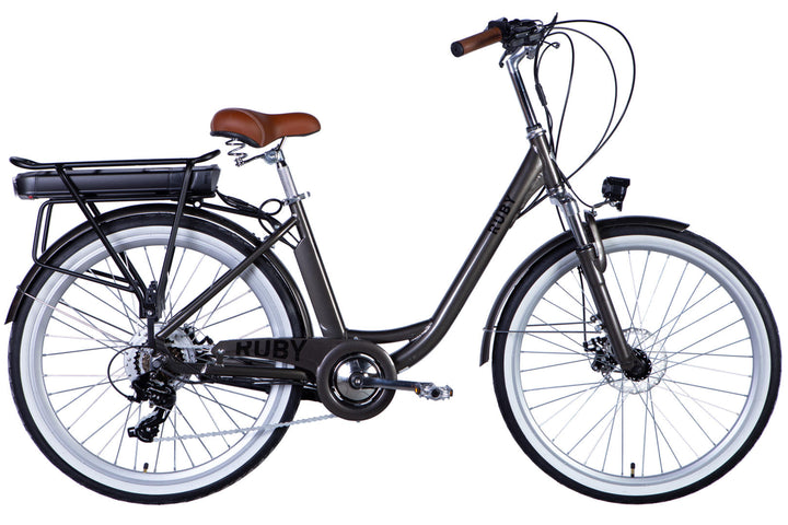 Велосипед з електроприводом 26" AL Dorozhnik eRUBY DD FR рама-17" 36B 13А*г 500Вт мокрий асфальт 2026