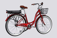 Велосипед з електроприводом 26" ST Dorozhnik eAQUAMARINE BH рама-17" 36B 13А*г 500Вт бордовий YS 2476 з кошиком 2026