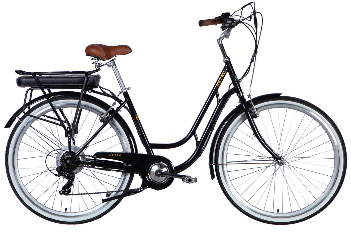 Велосипед з електроприводом 28" ST Dorozhnik eRETRO Vbr FR рама-19" 36B 12.5А*г 500Вт чорний YS 768 2025