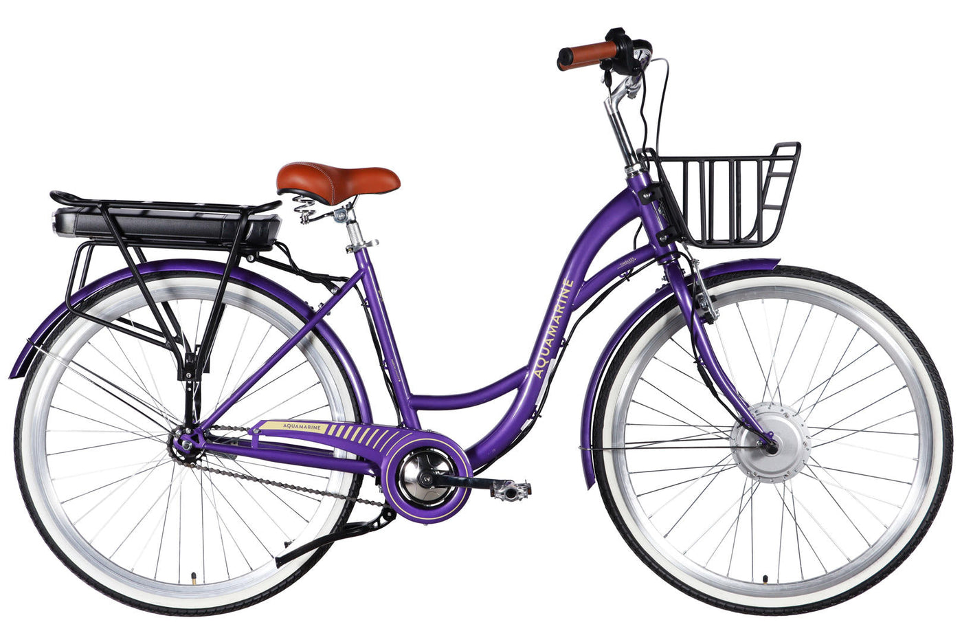 Велосипед з електроприводом 28" ST Dorozhnik eAQUAMARINE BH рама-19" 36B 13А*г 500Вт фіолетовий з кошиком 2026