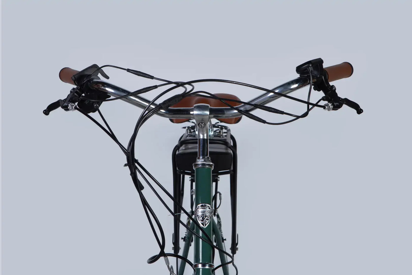 Велосипед уцінений з електроприводом 28" ST Dorozhnik eRETRO Vbr FR рама-19" 36B 13А*г 500Вт зелено-сірий 2026