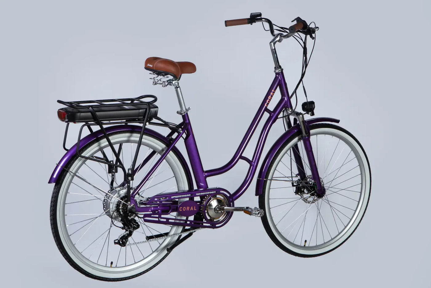 Велосипед з електроприводом 28" AL Dorozhnik eCORAL DD FR рама-19" 48B 17.5А*г 500Вт фіолетово-синій 2026