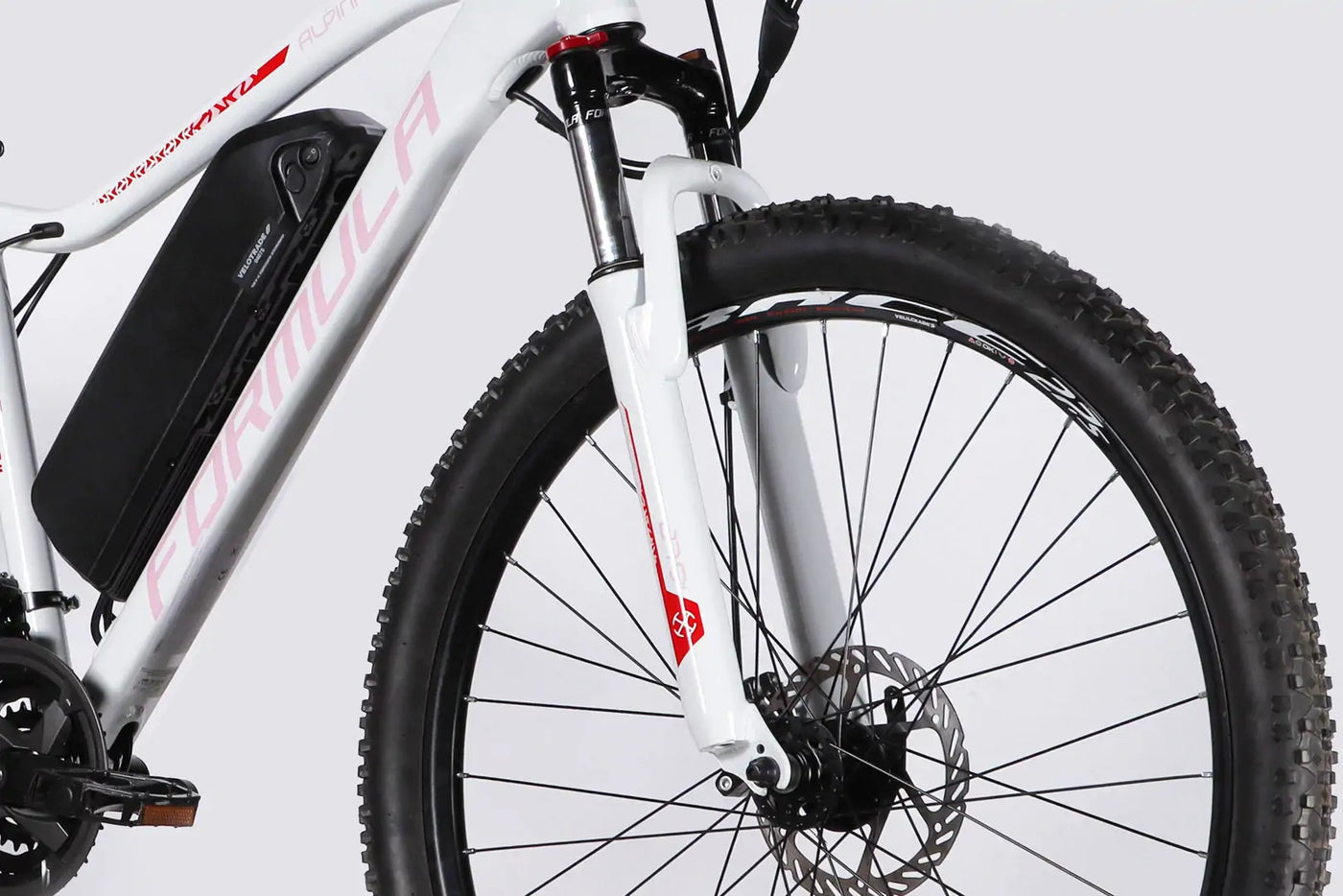Велосипед з електроприводом 27.5" AL Formula eALPINA DD FR рама-17" 36B 12.5А*г 500Вт біло-рожевий 2026