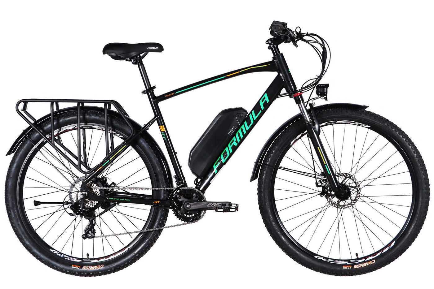 Велосипед з електроприводом 29" AL Formula eCURSOR MAN DD CS рама-21" 48B 13А*г 500Вт чорно-зелений 2026