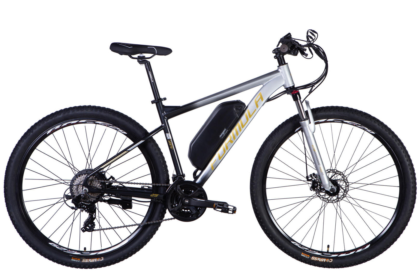 Велосипед з електроприводом 29" AL Formula eF-1 DD CS рама-18,5" 48B 12.5А*г 500Вт сріблясто-чорний 2026