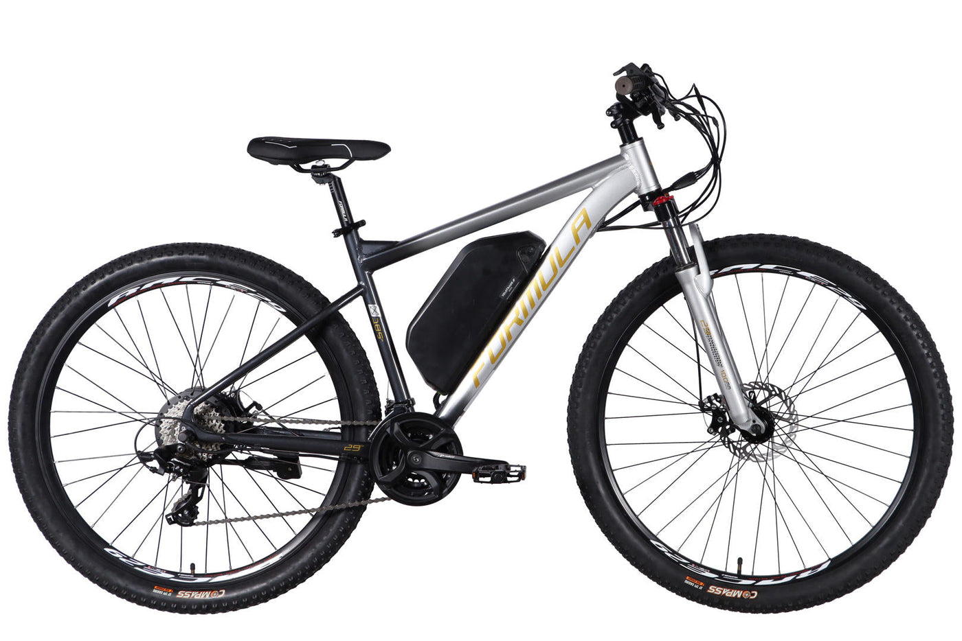 Велосипед з електроприводом 29" AL Formula eF-1 DD CS рама-18,5" 48B 17.5А*г 500Вт сріблясто-чорний 2026