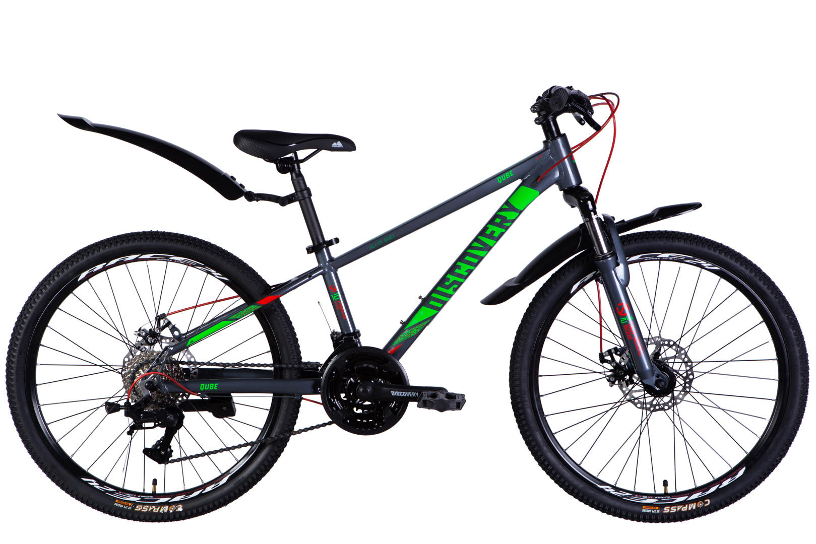 Велосипед AL 24" Discovery QUBE DD CS рама-11,5" сірий 2025