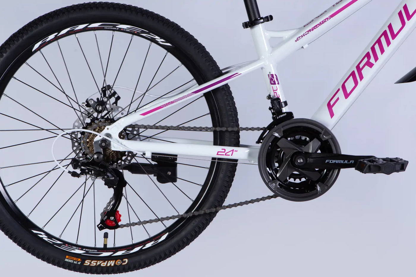 Велосипед AL 24" Formula BLACKWOOD DD FR рама-12,5" біло-рожевий 2026
