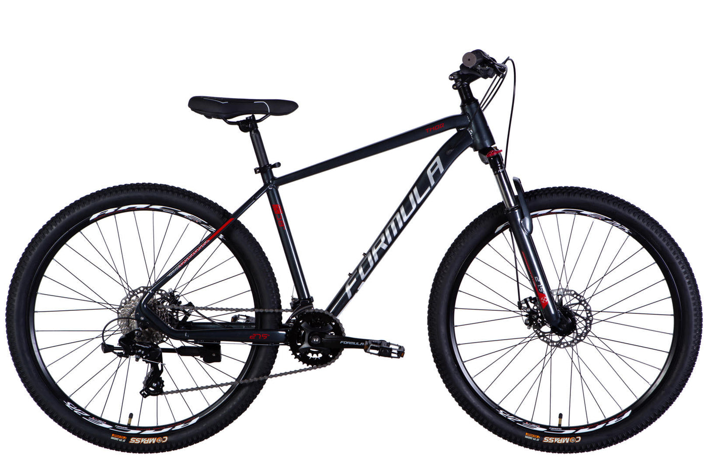 Велосипед AL 27.5" Formula THOR DD CS рама-18" чорний зі сріблястим 2026
