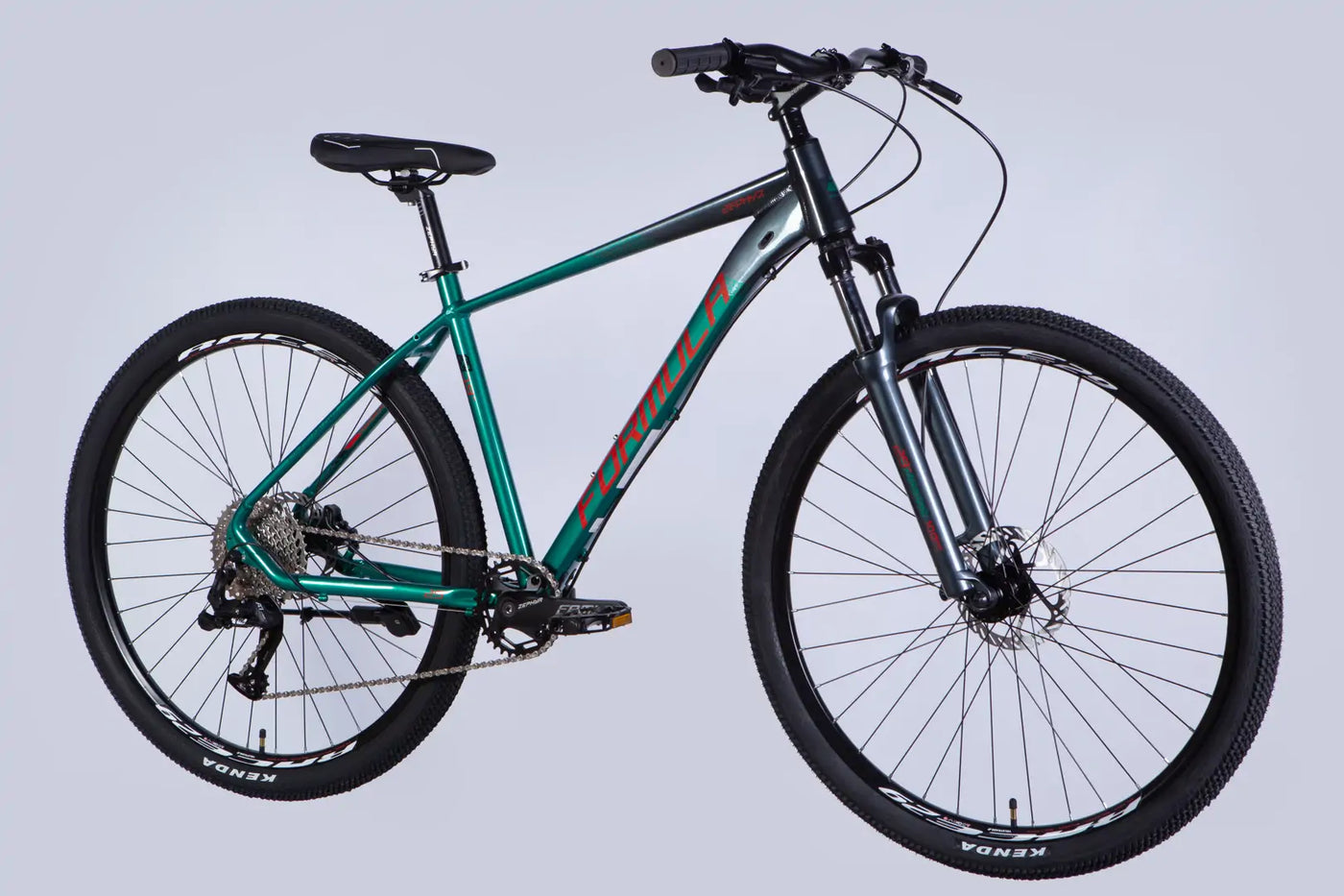 Велосипед AL 29" Formula ZEPHYR 1.0 HDD рама-19" темно-сріблястий з зеленим 2026