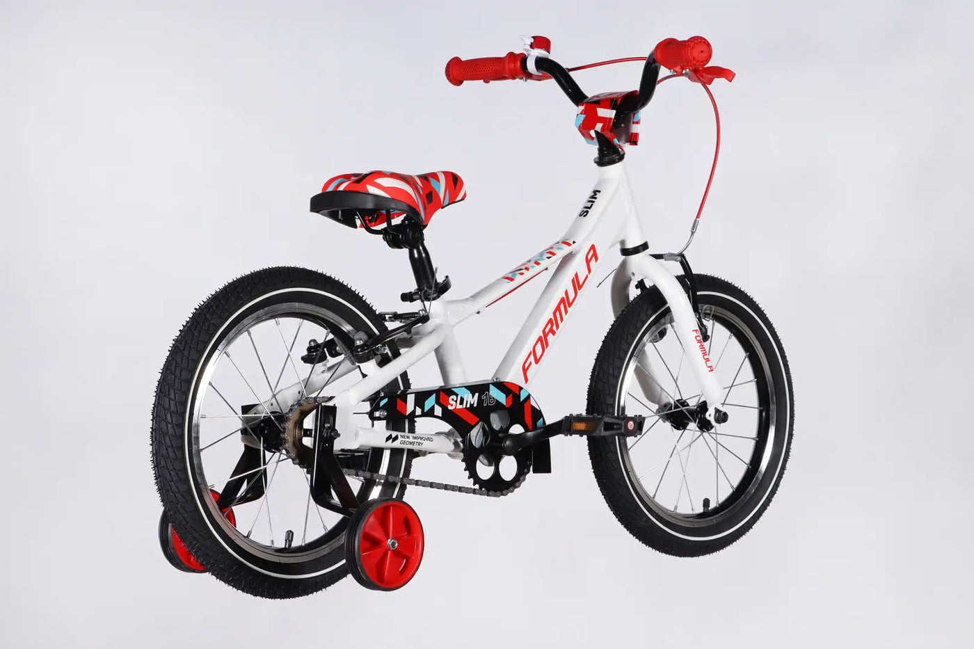 Велосипед AL 16" Formula Kid SLIM Vbr FR рама-8,5" білий з червоним 2026