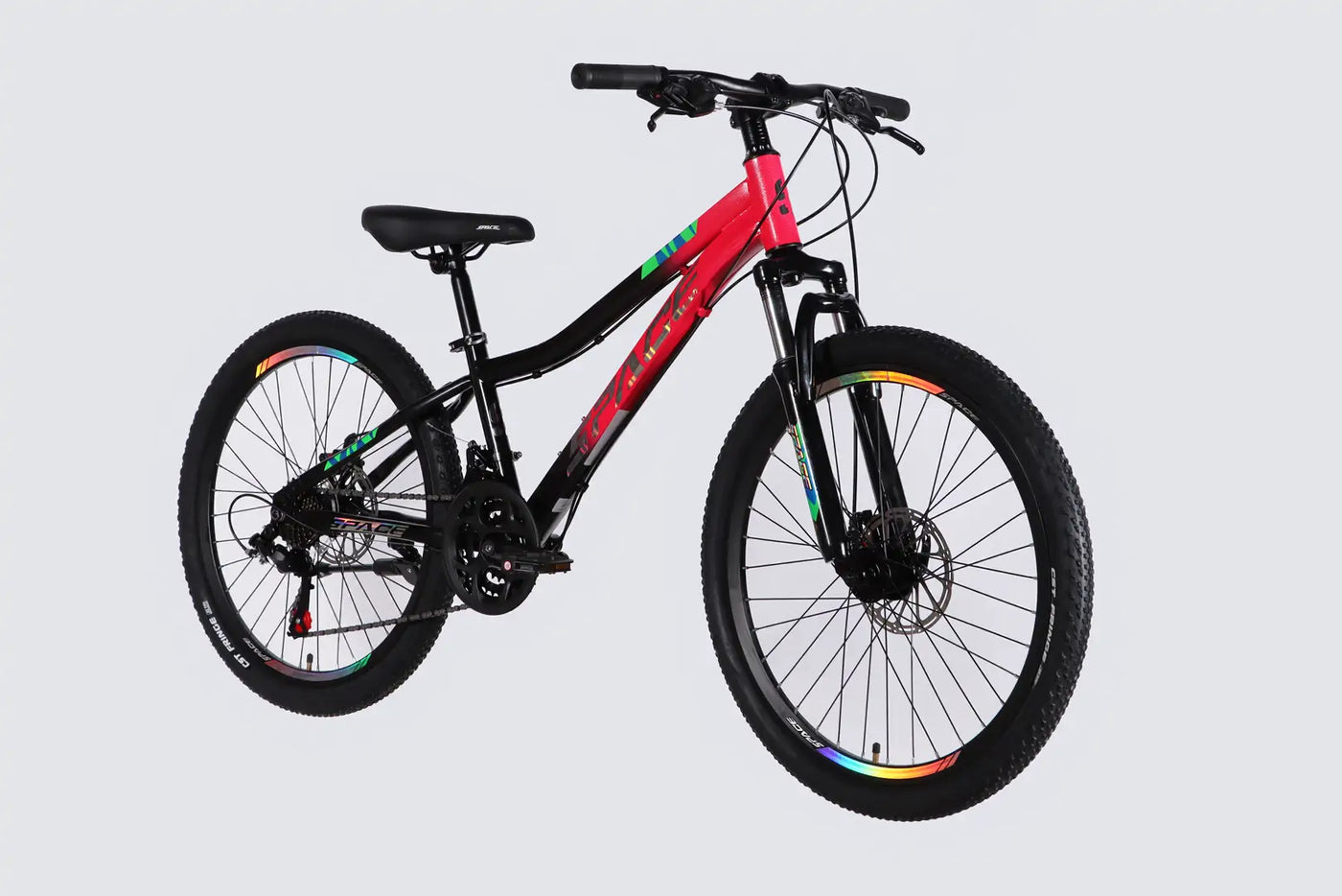 Велосипед ST 24" SPACE AURORA DD FR рама-12" рожево-чорний 2026