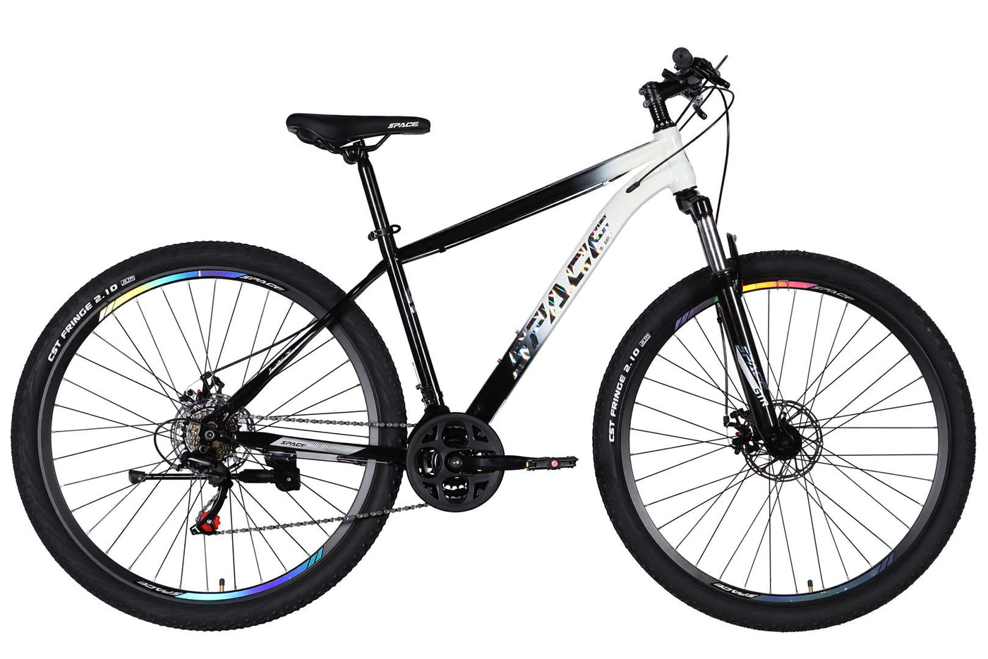 Велосипед ST 27.5" SPACE MARS DD FR рама-17" чорний з білим 2026