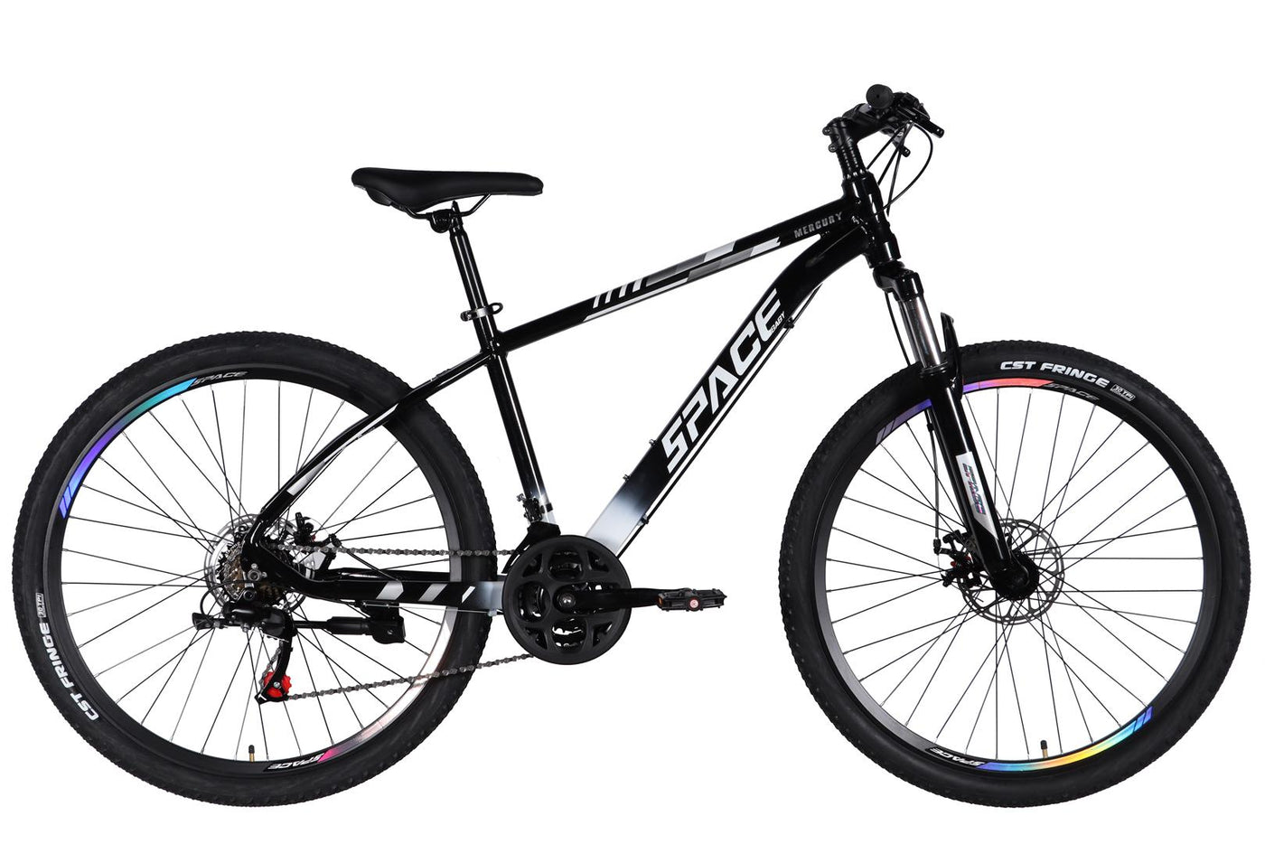 Велосипед AL 27.5" SPACE MERCURY DD FR рама-17" чорно-білий 2026