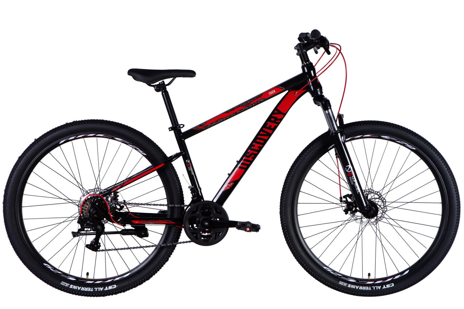 Велосипед ST 29" Discovery TREK DD FR рама-16" чорно-червоний 2025